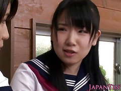 sGirls presents: Tiny cfnm japanese schoolgirl love sharing cock