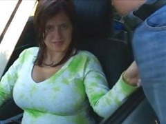 sGirls presents: Busty boobiekat car blowjob through window