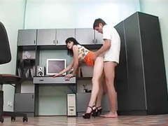 sGirls presents: Secretary with sexy legs gets a creampie