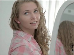 sGirls presents: Teen beauty with curly hair blows him