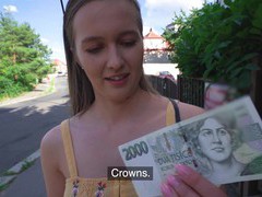 sGirls presents: Round butt stranger stacy cruz takes money to ride a hard dick