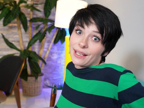 sGirls presents: Short hair kitty lynn gives a blowjob and gets fucked balls deep