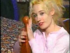 sGirls presents: Blonde girl rides her big bedpost