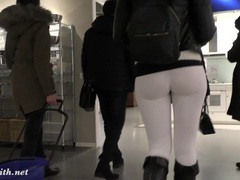 sGirls presents: Jeny smith  camel toe white leggings