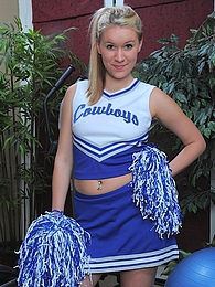 sGirls presents: Cheerleader Kristi Kay drops pompoms and gets naked