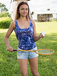 sGirls presents: This hot busty babe shows every inch of her perfect body in the park with a great smile