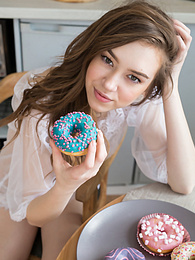 sGirls presents: If you are a fan of skinny girls, check out how this cute little doll poses and teases totally naked in the kitchen.