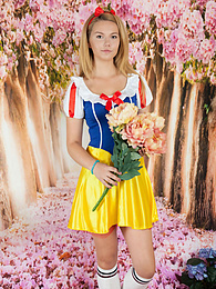 sGirls presents: This blonde cutie has the right kind of shapes to show off and she is not shy to go all in and throw her cloths on the ground.